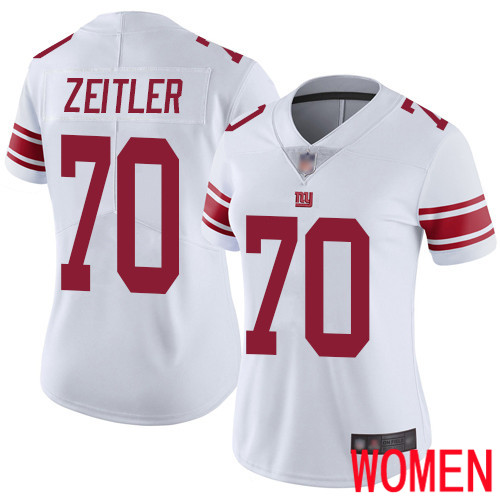 Women New York Giants #70 Kevin Zeitler White Vapor Untouchable Limited Player Football NFL Jersey->women nfl jersey->Women Jersey